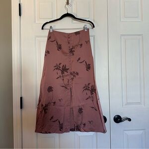 Club Monaco A-Line Skirt in Mauve Floral